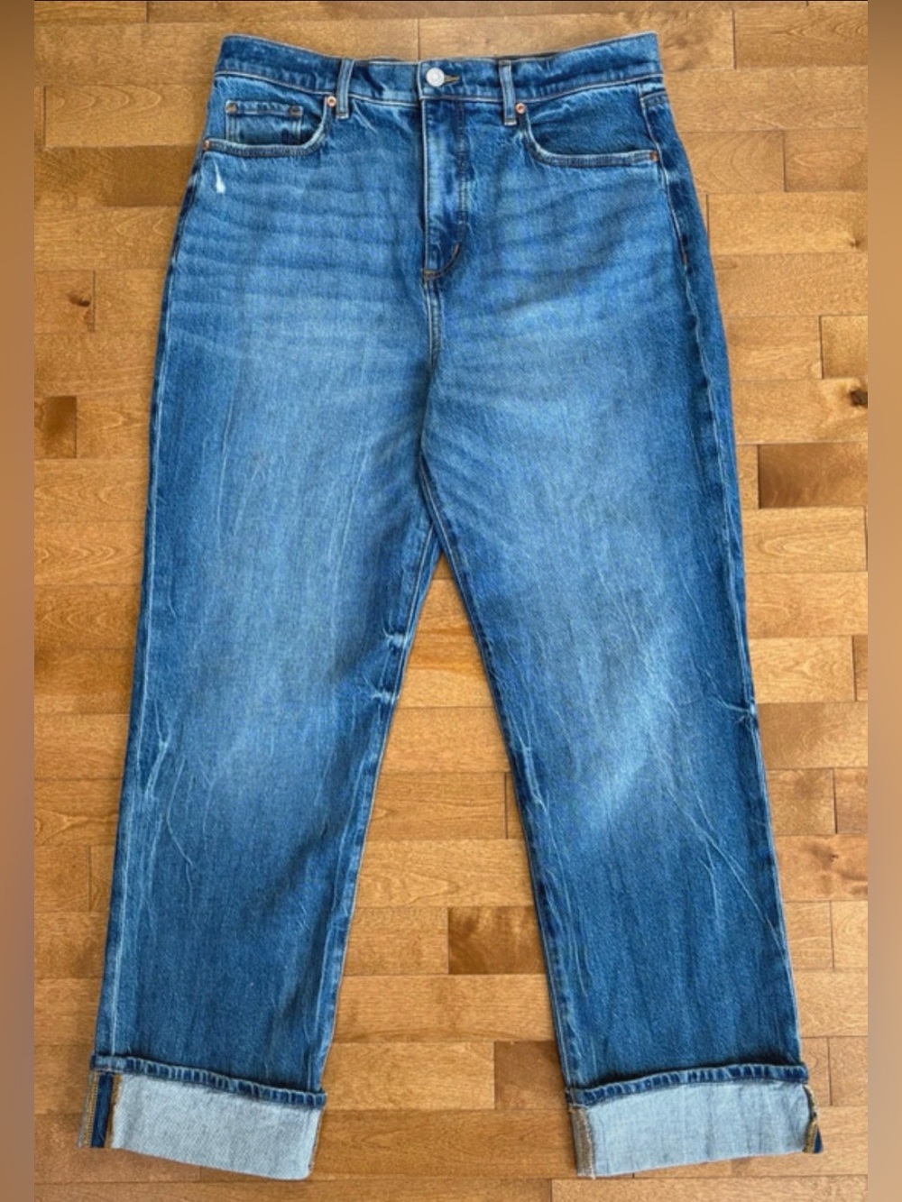 Ann Taylor LOFT "The Straight" High-Rise Jeans - Medium Wash- Size 30/10 NWT